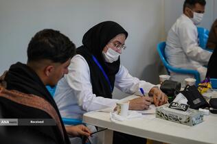 خدمت‌رسانی بیمارستان سیار برکت در عمود ۹۸۹ طریق الحسین