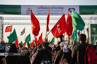 خدمت‌رسانی بیمارستان سیار برکت در عمود ۹۸۹ طریق الحسین