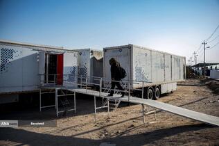 خدمت‌رسانی بیمارستان سیار برکت در عمود ۹۸۹ طریق الحسین