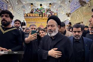 حجت‌الاسلام والمسلمین سیدعبدالفتاح نواب، نماینده ولی‌فقیه در امور حج و زیارت -حرم حضرت ابالفضل العباس(ع) در آستانه اربعین حسینی