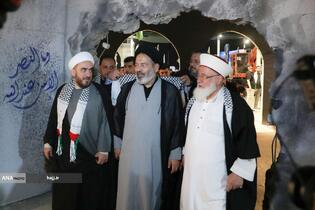 بازدید حجت‌الاسلام سیدعبدالفتاح نواب، نماینده ولی‌فقیه در امور حج و زیارت از موکب الاقصی فلسطینیان در مسیر مشایه و کربلای معلی 