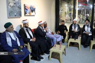 بازدید حجت‌الاسلام سیدعبدالفتاح نواب، نماینده ولی‌فقیه در امور حج و زیارت از موکب الاقصی فلسطینیان در مسیر مشایه و کربلای معلی 