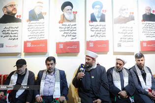 بازدید حجت‌الاسلام سیدعبدالفتاح نواب، نماینده ولی‌فقیه در امور حج و زیارت از موکب الاقصی فلسطینیان در مسیر مشایه و کربلای معلی 