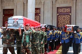 تشییع پیکر شهدای حملات رژیم صهیونیستی به یمن