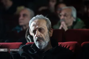 حمید نعمت&zwnj;الله کارگردان سینما در مراسم یادبود رضا رویگری