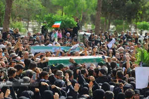 تشییع پیکر سردار شهید امیر علی حاجی زاده و و سردار محمود باقری فرمانده موشکی این نیرو