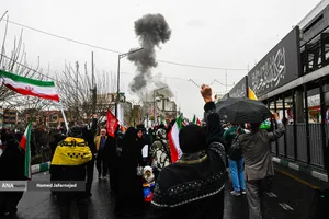 بمباران جنگنده های رژیم صهیونیستی - آمریکایی در راهپیمایی روز قدس تهران 1404