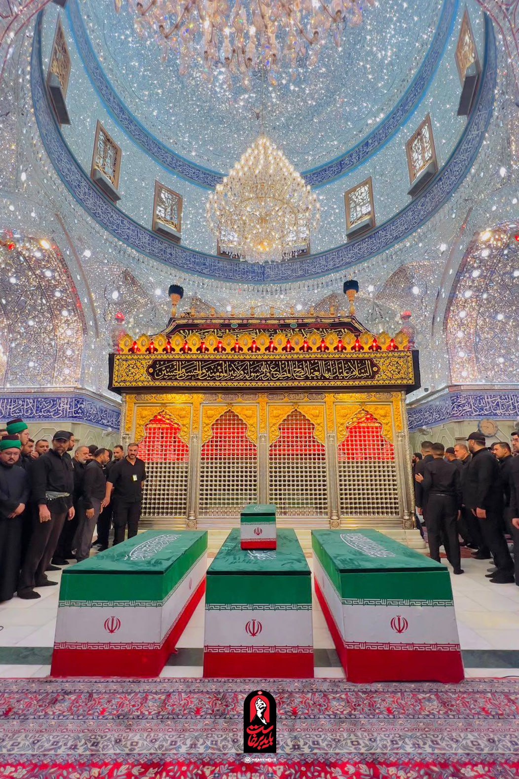 تشییع پیکر رهبر شهید انقلاب در نجف اشرف + فیلم