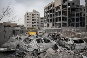 آثار تجاوز هوایی آمریکایی _ صهیونیستی به اماکن مسکونی