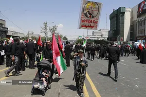 تشییع پیکر مطهر آقای شهید ایران و خانواده ایشان