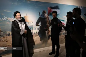 بازدید حجت&zwnj;الاسلام سیدعبدالفتاح نواب، نماینده ولی&zwnj;فقیه در امور حج و زیارت از موکب الاقصی فلسطینیان در مسیر مشایه و کربلای معلی 