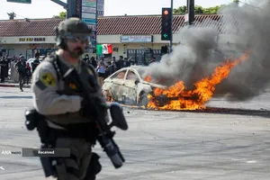 آتش اعتراضات در لس آنجلس