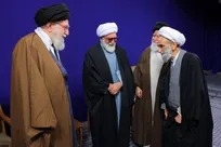 دیدار اعضای ستاد برگزاری کنگره بزرگداشت آیت‌الله العظمی میلانی با رهبر معظم انقلاب