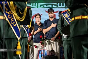 آیین استقبال از ملی پوشان 