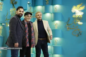 حمید رشید، رضا بابک و بابک انصاری در فوتوکال فیلم سینمایی  ترک عمیق