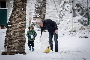 بارش برف زمستانی در تهران 
