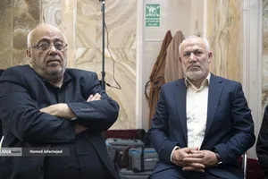 ناصر ابوشریف نماینده جنبش جهاد اسلامی فلسطین در تهران مراسم چهلم شهادت حاج محمدسعید ایزدی(حاج رمضان)