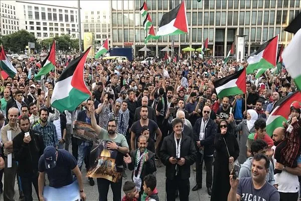 تظاهرات گسترده آلمانی‌ها علیه رژیم صهیونیستی