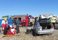 ۱۴ مصدوم و ۳ جان‌باخته بر اثر تصادف زنجیره‌ای ۵ دستگاه خودرو در خراسان رضوی