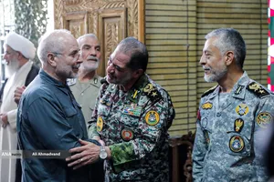 محمدباقر قالیباف رئیس مجلس شورای اسلامی در مراسم گرامیداشت ۵۷ شهید اقتدار ارتش