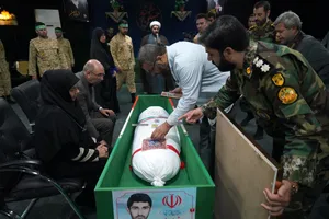 مراسم وداع با پیکر شهید علی اکبر گندمی