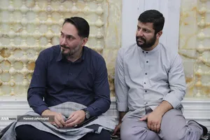 هادی قاسمی رئیس سازمان بسیج دانشجویی در مراسم دومین سالگرد عروج حاج رضا سراج