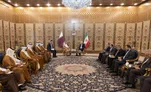 نخست وزیر قطر با رئیس مجلس شورای اسلامی دیدار کرد