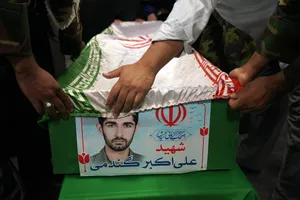 مراسم وداع با پیکر شهید علی اکبر گندمی