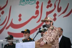 سردار حسن حسن&zwnj;زاده فرمانده سپاه حضرت محمد رسول&zwnj;الله(ص) در رزمایش اقتدار بسیج پایتخت