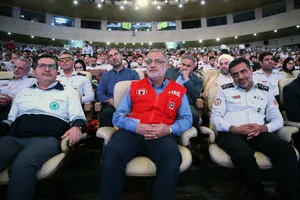 مراسم بزرگداشت روز آتش&zwnj;نشان در برج میلاد تهران