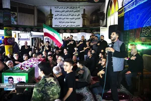 وداع با پیکر بسیجی شهید حسین یوسفخانی