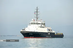 ورود شناور نیروی دریایی روسیه به رزمایش مرکب امداد و نجات دریای خزر ۲۰۲۵