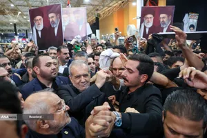استقبال رسمی از پیکر مطهر امام شهید در عراق با حضور رییس جمهور
