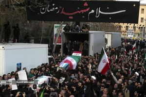 تشییع پیکر شهیدان لاریجانی، سلیمانی و شهدای ناو دنا نیروی دریایی ارتش