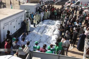 تشییع شهدای فلسطینی&zwnj; ناشناس