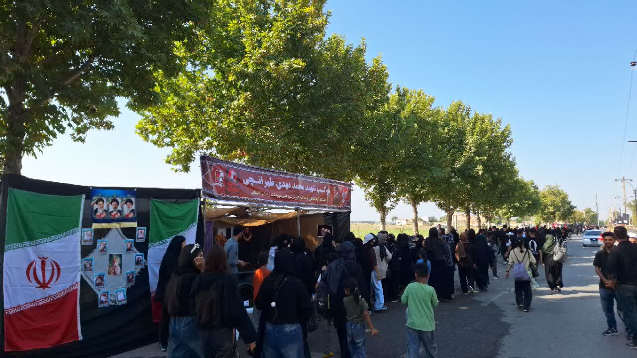 برپایی موکب جاماندگان اربعین دانشگاه آزاد اسلامی گنبدکاووس با حضور مسئولان