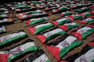تشییع پیکر 112 شهید فلسطینی