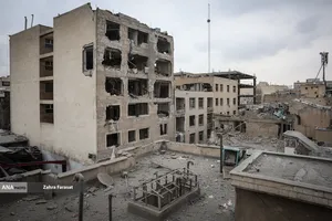 آثار تجاوز هوایی آمریکایی _ صهیونیستی به اماکن مسکونی