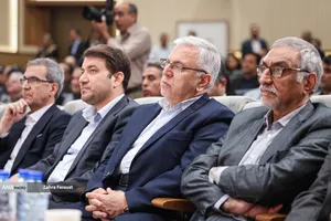 محمودرضا آقامیری رئیس دانشگاه شهید بهشتی در آیین نکوداشت اعضای هیأت علمی دانشگاه&zwnj;ها