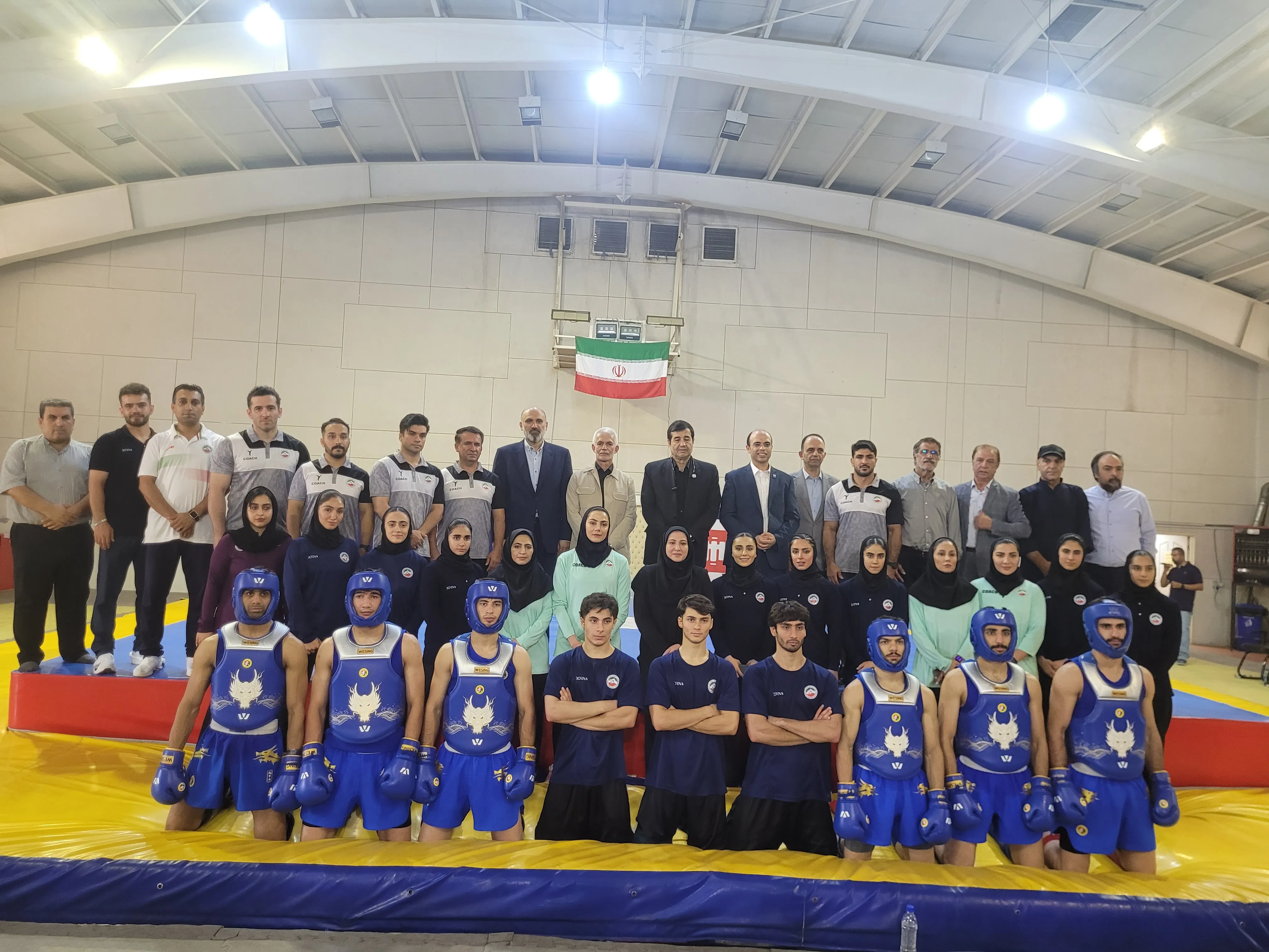 احمد دنیامالی وزیر ورزش در اردوی تیم ملی ووشو