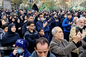 اجتماع فاطمیون در میدان 13 آبان - برنامه خادمیاران و یاوران رضوی منطقه دارالمومنین تهران