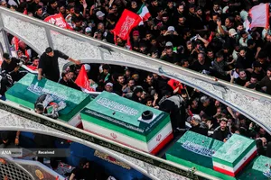 تشییع پیکر مطهر آقای شهید ایران و خانواده ایشان در مشهد