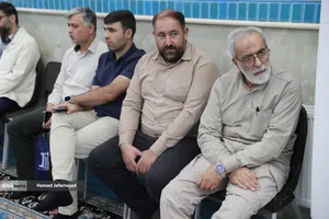 حضور سردار حسین نجات جانشین فرمانده قرارگاه ثارالله در مراسم دومین سالگرد عروج حاج رضا سراج