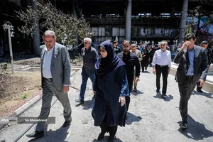 بازدید فاطمه مهاجرانی سخنگوی دولت از ساختمان شیشه&zwnj;ای صداوسیما