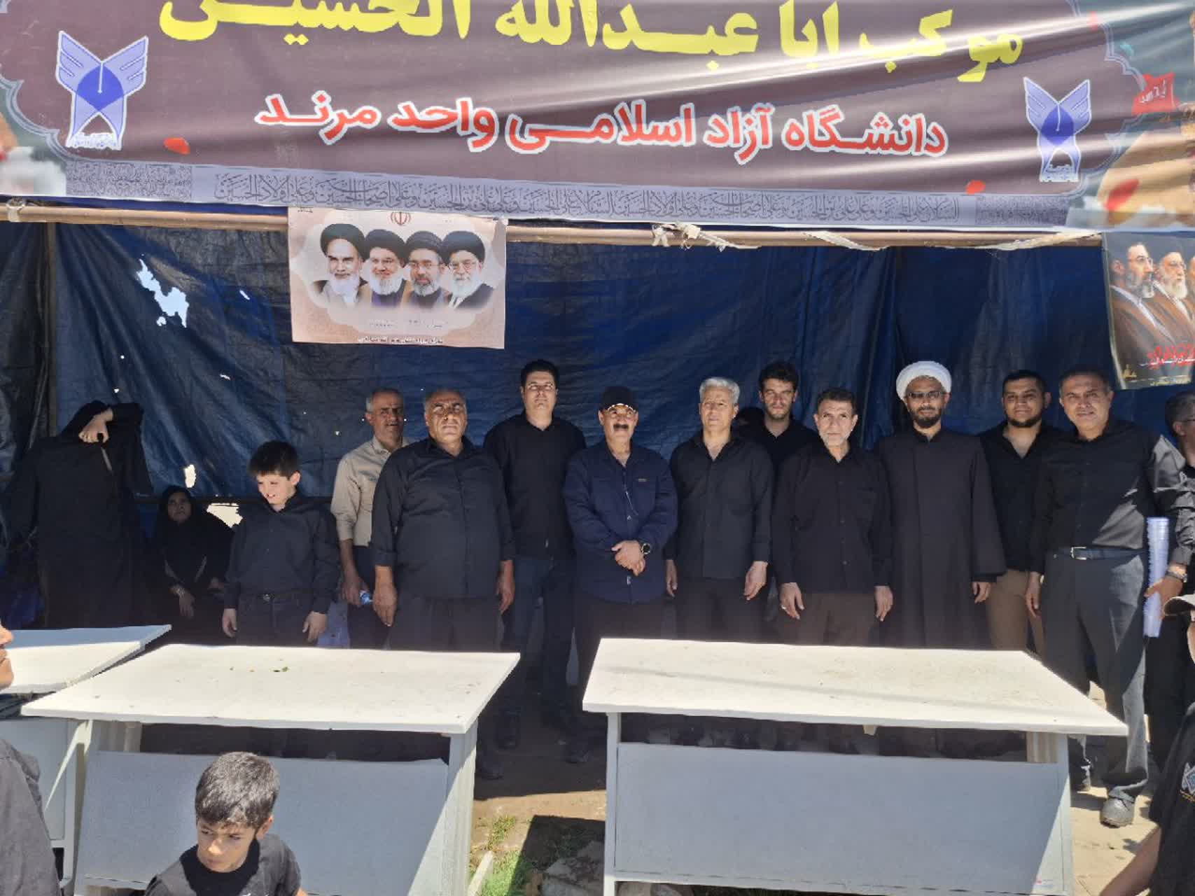 برپایی موکب اربعین حسینی  دانشگاه آزاد اسلامی مرند در مسیر پیاده‌روی جاماندگان اربعین 