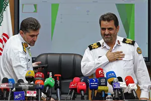 نشست خبری سردار موسوی پور رئیس پلیس راهور تهران بزرگ