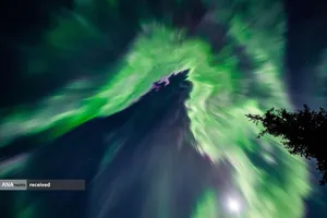 شفق شمالی در آسمان فنلاند