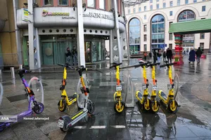 دوچرخه های جابجایی شهروندان در شهر مسکو روسیه