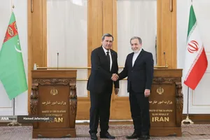دیدار سیدعباس عراقچی وزیر امورخارجه و رشید مردوف وزیر امور خارجه ترکمنستان 