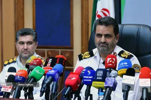 نشست خبری سردار موسوی پور رئیس پلیس راهور تهران بزرگ